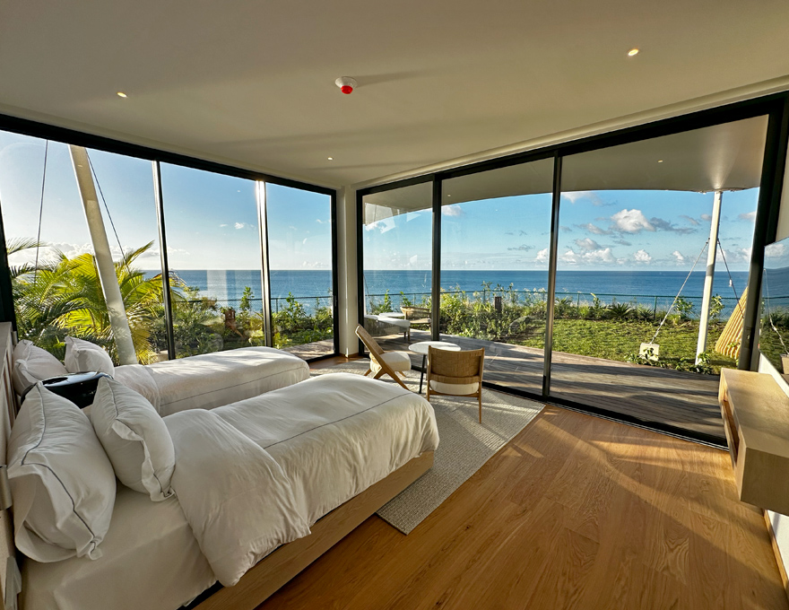 Hillside suite overlooking Portici and Dr. Grooms Beaches