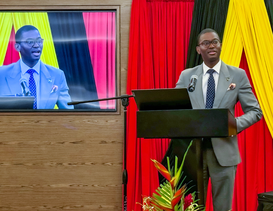 Prime Minister of Grenada Hon. Dickon Mitchell pledges his government's support to the new brand.